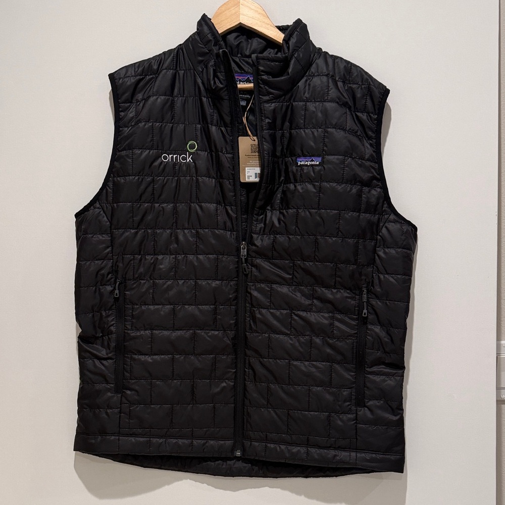 Patagonia Black Insulated Vest with Company Logo Size XL